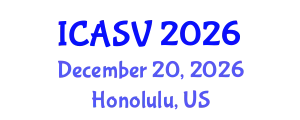 International Conference on Animal Sciences and Veterinary (ICASV) December 20, 2026 - Honolulu, United States