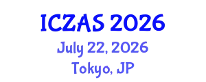 International Conference on Zoology and Animal Science (ICZAS) July 22, 2026 - Tokyo, Japan