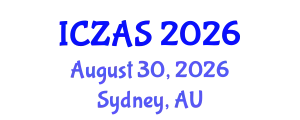 International Conference on Zoology and Animal Science (ICZAS) August 30, 2026 - Sydney, Australia