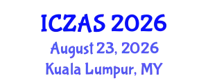 International Conference on Zoology and Animal Science (ICZAS) August 23, 2026 - Kuala Lumpur, Malaysia