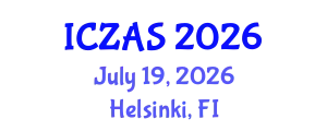 International Conference on Zoology and Animal Science (ICZAS) July 19, 2026 - Helsinki, Finland