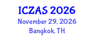 International Conference on Zoology and Animal Science (ICZAS) November 29, 2026 - Bangkok, Thailand