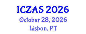 International Conference on Zoology and Animal Science (ICZAS) October 28, 2026 - Lisbon, Portugal
