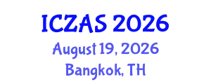 International Conference on Zoology and Animal Science (ICZAS) August 19, 2026 - Bangkok, Thailand