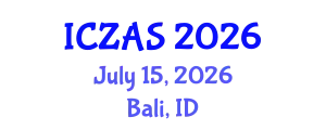 International Conference on Zoology and Animal Science (ICZAS) July 15, 2026 - Bali, Indonesia