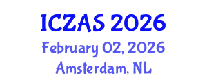 International Conference on Zoology and Animal Science (ICZAS) February 02, 2026 - Amsterdam, Netherlands