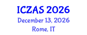 International Conference on Zoology and Animal Science (ICZAS) December 13, 2026 - Rome, Italy