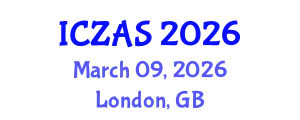 International Conference on Zoology and Animal Science (ICZAS) March 09, 2026 - London, United Kingdom