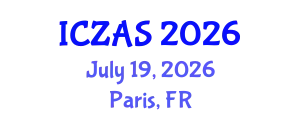 International Conference on Zoology and Animal Science (ICZAS) July 19, 2026 - Paris, France