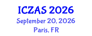 International Conference on Zoology and Animal Science (ICZAS) September 20, 2026 - Paris, France