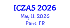 International Conference on Zoology and Animal Science (ICZAS) May 11, 2026 - Paris, France