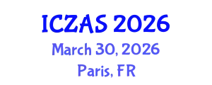 International Conference on Zoology and Animal Science (ICZAS) March 30, 2026 - Paris, France