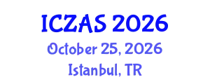 International Conference on Zoology and Animal Science (ICZAS) October 25, 2026 - Istanbul, Turkey