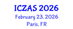 International Conference on Zoology and Animal Science (ICZAS) February 23, 2026 - Paris, France