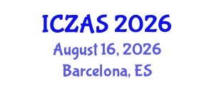 International Conference on Zoology and Animal Science (ICZAS) August 16, 2026 - Barcelona, Spain