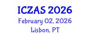 International Conference on Zoology and Animal Science (ICZAS) February 02, 2026 - Lisbon, Portugal