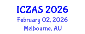 International Conference on Zoology and Animal Science (ICZAS) February 02, 2026 - Melbourne, Australia