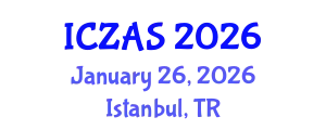 International Conference on Zoology and Animal Science (ICZAS) January 26, 2026 - Istanbul, Turkey