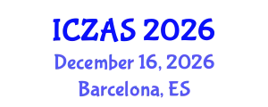 International Conference on Zoology and Animal Science (ICZAS) December 16, 2026 - Barcelona, Spain