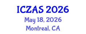 International Conference on Zoology and Animal Science (ICZAS) May 18, 2026 - Montreal, Canada
