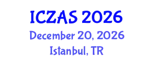International Conference on Zoology and Animal Science (ICZAS) December 20, 2026 - Istanbul, Turkey