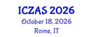 International Conference on Zoology and Animal Science (ICZAS) October 18, 2026 - Rome, Italy