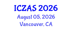 International Conference on Zoology and Animal Science (ICZAS) August 05, 2026 - Vancouver, Canada