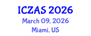 International Conference on Zoology and Animal Science (ICZAS) March 09, 2026 - Miami, United States