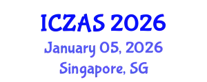 International Conference on Zoology and Animal Science (ICZAS) January 05, 2026 - Singapore, Singapore