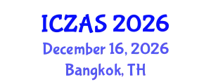 International Conference on Zoology and Animal Science (ICZAS) December 16, 2026 - Bangkok, Thailand