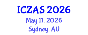 International Conference on Zoology and Animal Science (ICZAS) May 11, 2026 - Sydney, Australia