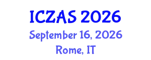 International Conference on Zoology and Animal Science (ICZAS) September 16, 2026 - Rome, Italy