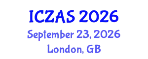 International Conference on Zoology and Animal Science (ICZAS) September 23, 2026 - London, United Kingdom
