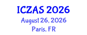 International Conference on Zoology and Animal Science (ICZAS) August 26, 2026 - Paris, France