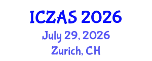 International Conference on Zoology and Animal Science (ICZAS) July 29, 2026 - Zurich, Switzerland