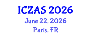 International Conference on Zoology and Animal Science (ICZAS) June 22, 2026 - Paris, France