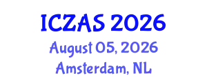 International Conference on Zoology and Animal Science (ICZAS) August 05, 2026 - Amsterdam, Netherlands