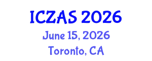 International Conference on Zoology and Animal Science (ICZAS) June 15, 2026 - Toronto, Canada