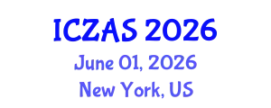 International Conference on Zoology and Animal Science (ICZAS) June 01, 2026 - New York, United States