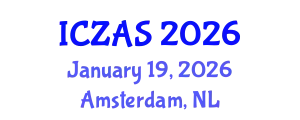 International Conference on Zoology and Animal Science (ICZAS) January 19, 2026 - Amsterdam, Netherlands