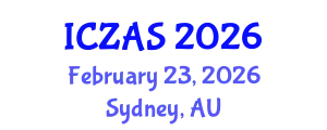 International Conference on Zoology and Animal Science (ICZAS) February 23, 2026 - Sydney, Australia