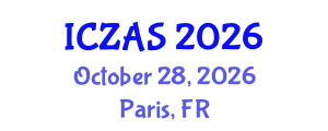 International Conference on Zoology and Animal Science (ICZAS) October 28, 2026 - Paris, France