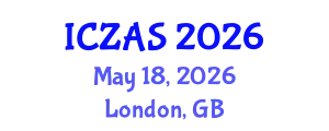 International Conference on Zoology and Animal Science (ICZAS) May 18, 2026 - London, United Kingdom
