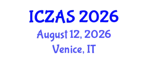 International Conference on Zoology and Animal Science (ICZAS) August 12, 2026 - Venice, Italy