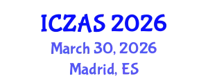 International Conference on Zoology and Animal Science (ICZAS) March 30, 2026 - Madrid, Spain