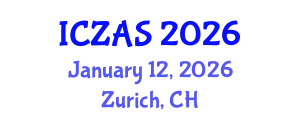 International Conference on Zoology and Animal Science (ICZAS) January 12, 2026 - Zurich, Switzerland