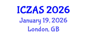 International Conference on Zoology and Animal Science (ICZAS) January 19, 2026 - London, United Kingdom