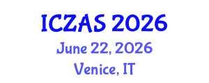 International Conference on Zoology and Animal Science (ICZAS) June 22, 2026 - Venice, Italy
