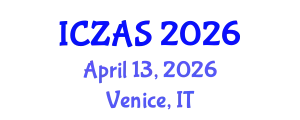 International Conference on Zoology and Animal Science (ICZAS) April 13, 2026 - Venice, Italy