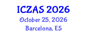 International Conference on Zoology and Animal Science (ICZAS) October 25, 2026 - Barcelona, Spain